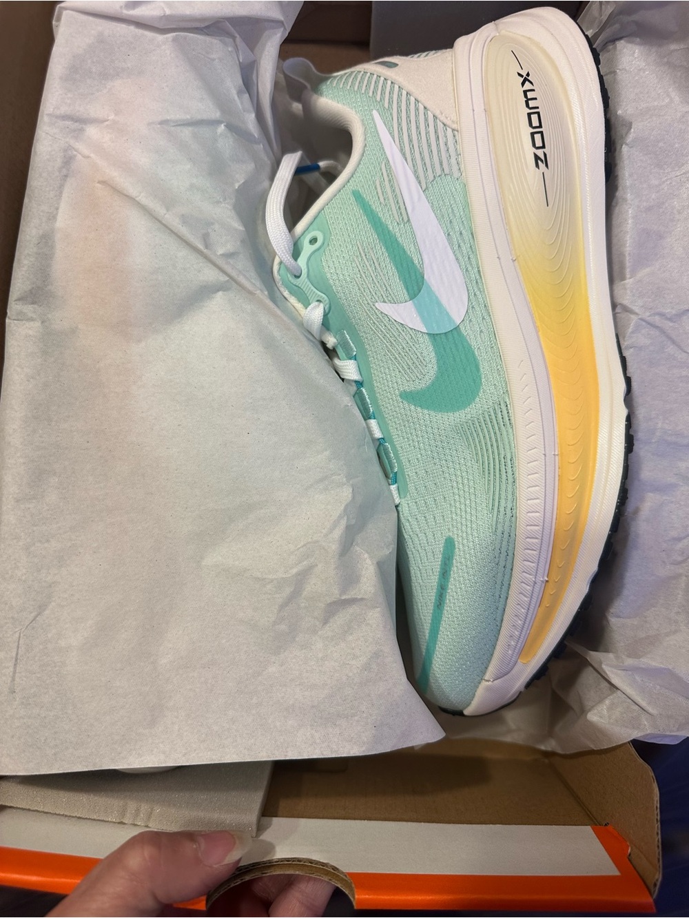 Nike Women’s Mint/White ZoomX Lightweight Running Shoe